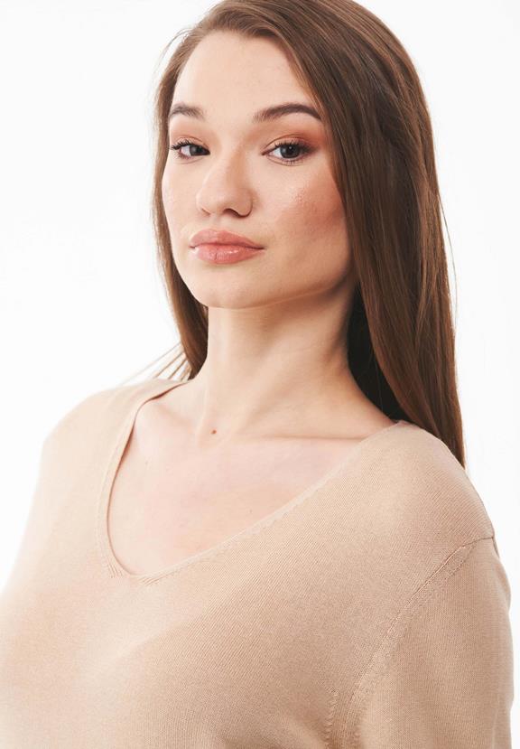 Sweater V Neck Beige from Shop Like You Give a Damn