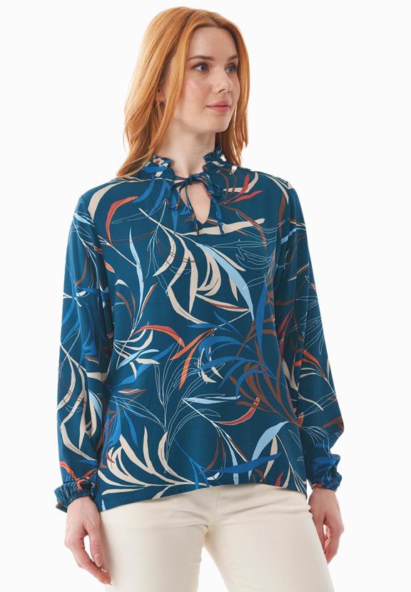 Blouse Winterbladeren Blauw from Shop Like You Give a Damn