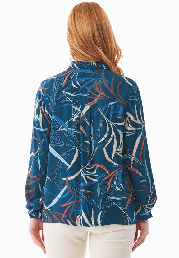 Blouse Winterbladeren Blauw from Shop Like You Give a Damn