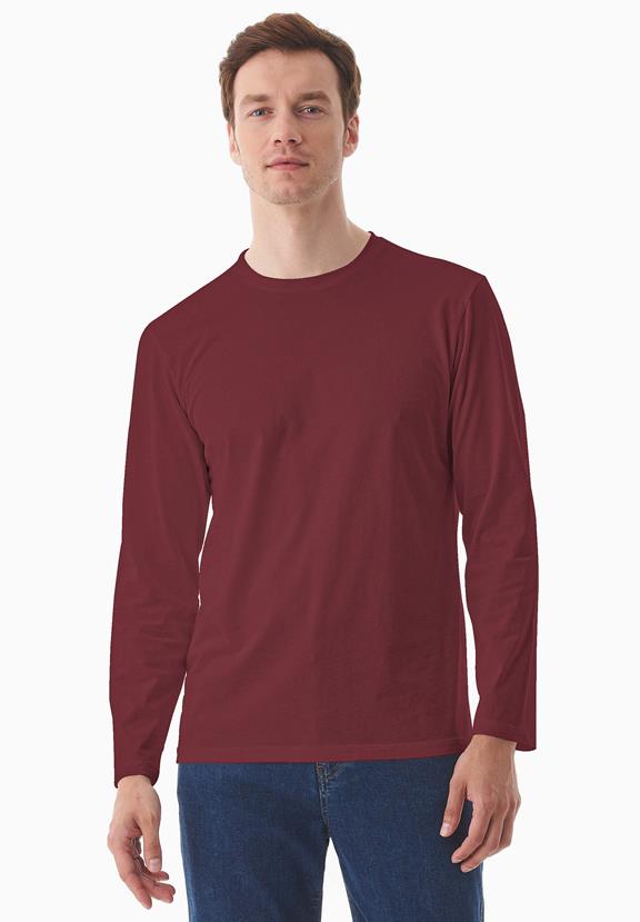 T-Shirt Lange Mouw Merlot via Shop Like You Give a Damn