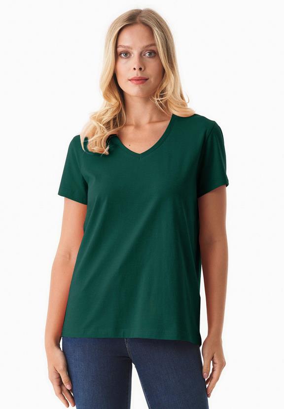 T-Shirt Basic V Neck Deep Emerald via Shop Like You Give a Damn