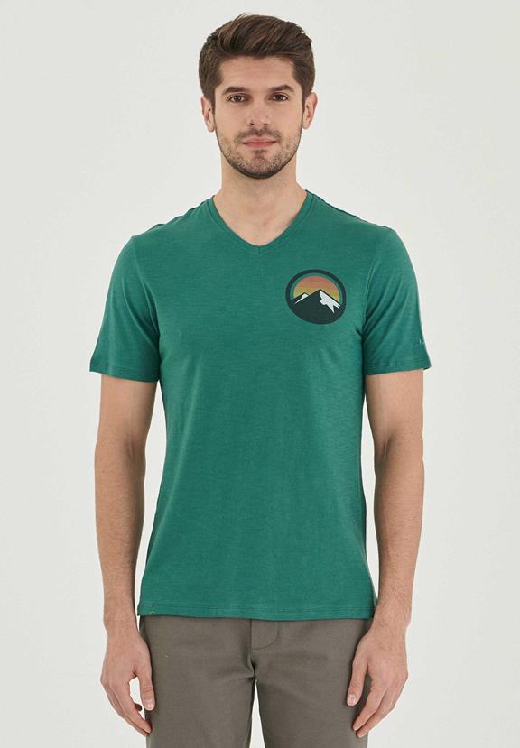 T-Shirt V Neck Seaweed Green from Shop Like You Give a Damn