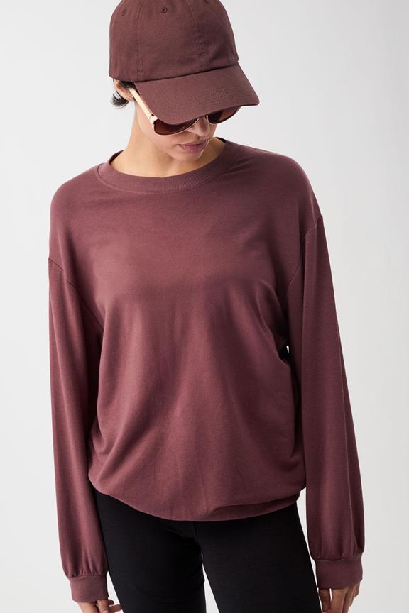 Sweater Easy Ruby Dark Red via Shop Like You Give a Damn