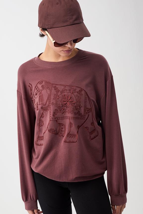 Sweater Ganesha Ruby Dark Red via Shop Like You Give a Damn