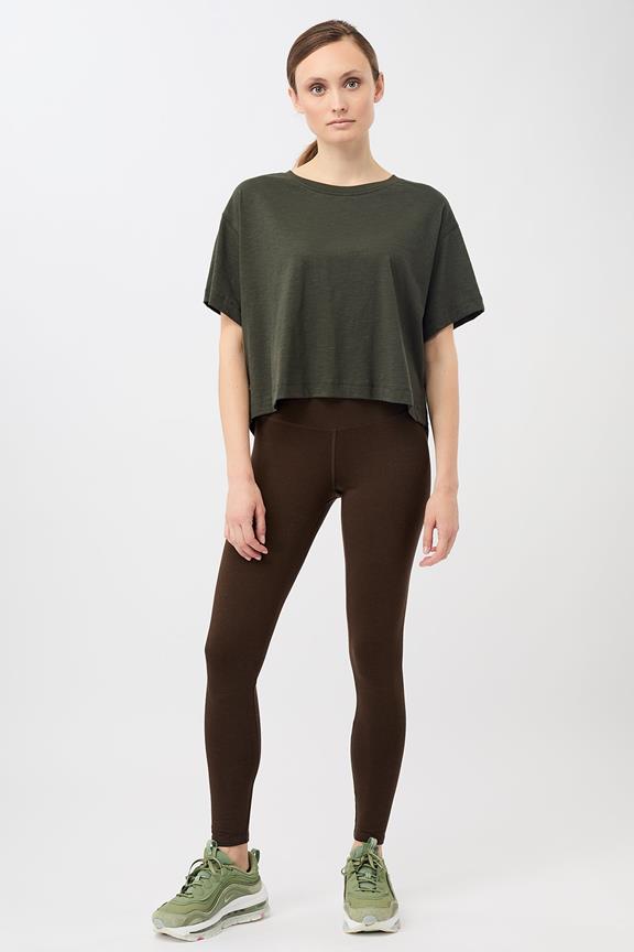 T-Shirt Boxy Jungle Olive Green from Shop Like You Give a Damn