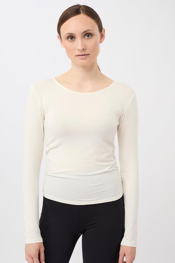 Longsleeve Side Ruffled White via Shop Like You Give a Damn