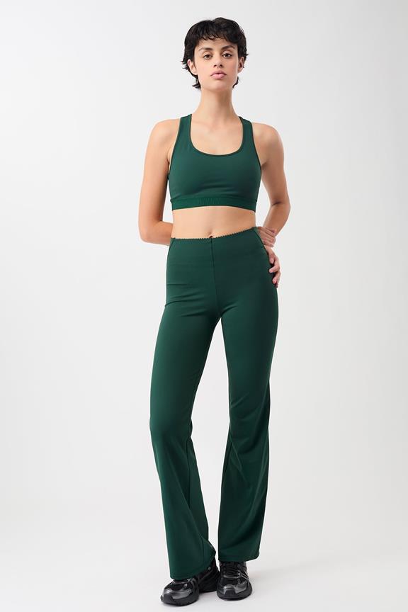 Broek Flared Workout Zeewier Groen from Shop Like You Give a Damn