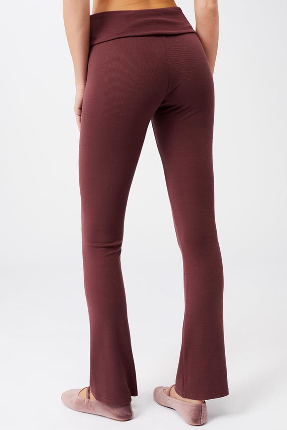 Pants Ribbed Rolldown Ruby Dark Red from Shop Like You Give a Damn