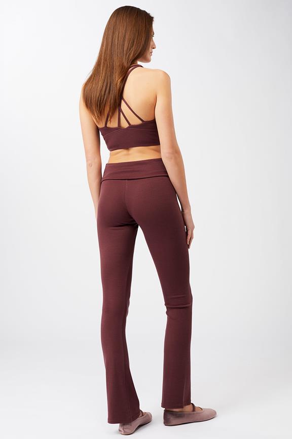 Pants Ribbed Rolldown Ruby Dark Red from Shop Like You Give a Damn