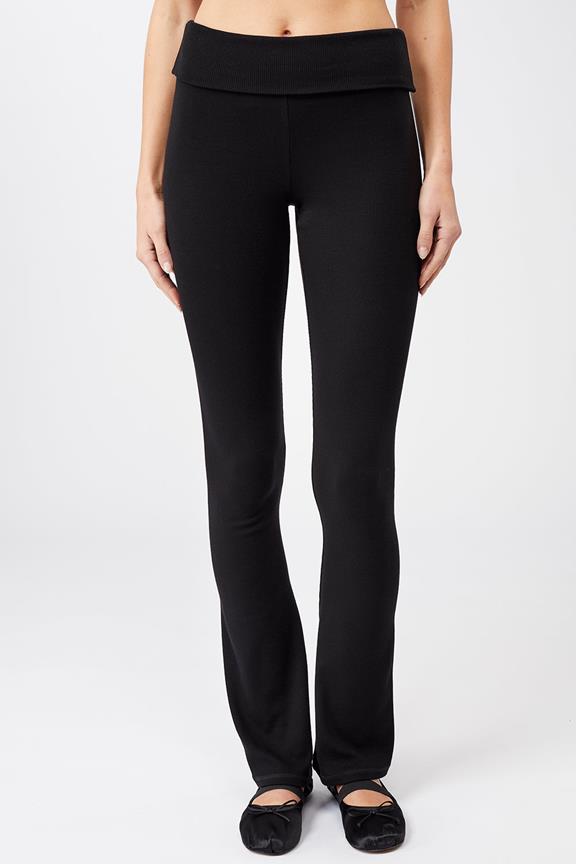 Pants Ribbed Rolldown Black via Shop Like You Give a Damn