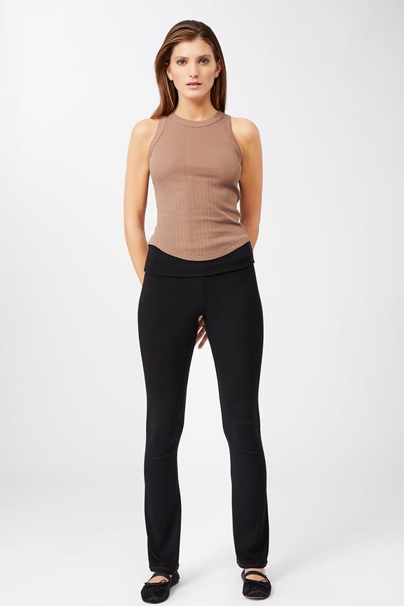 Pants Ribbed Rolldown Black from Shop Like You Give a Damn