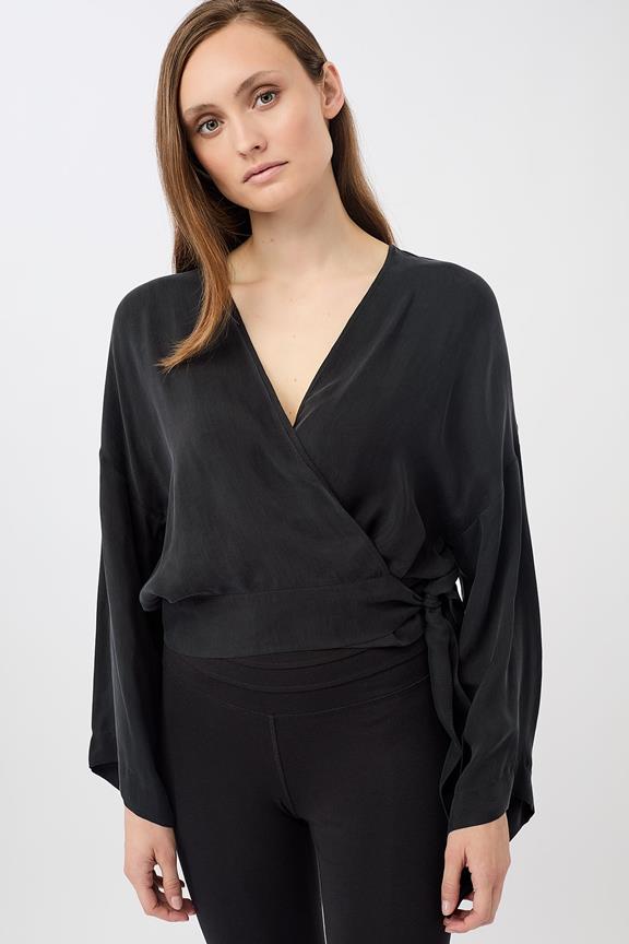 Wrap Top Cache Coeur Black from Shop Like You Give a Damn