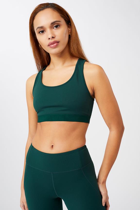 Bra Sports Seaweed Dark Green via Shop Like You Give a Damn