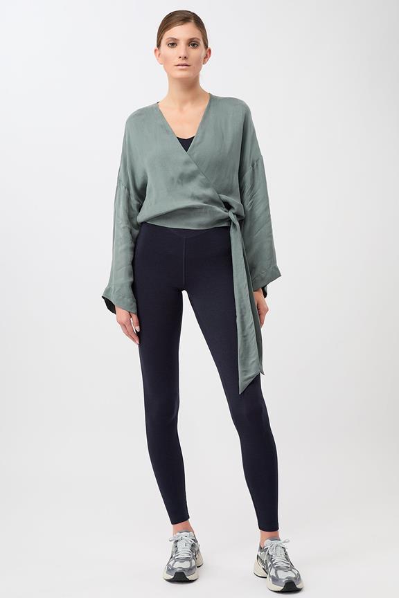 Wrap Top Cache Coeur Retro Green via Shop Like You Give a Damn