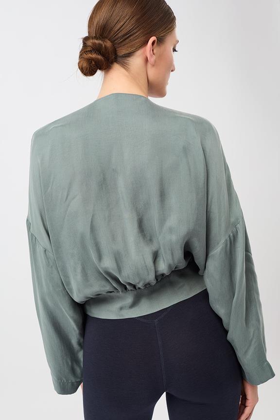 Wrap Top Cache Coeur Retro Green from Shop Like You Give a Damn