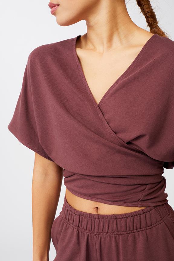 Wrap Top Holistic Ruby Dark Red via Shop Like You Give a Damn