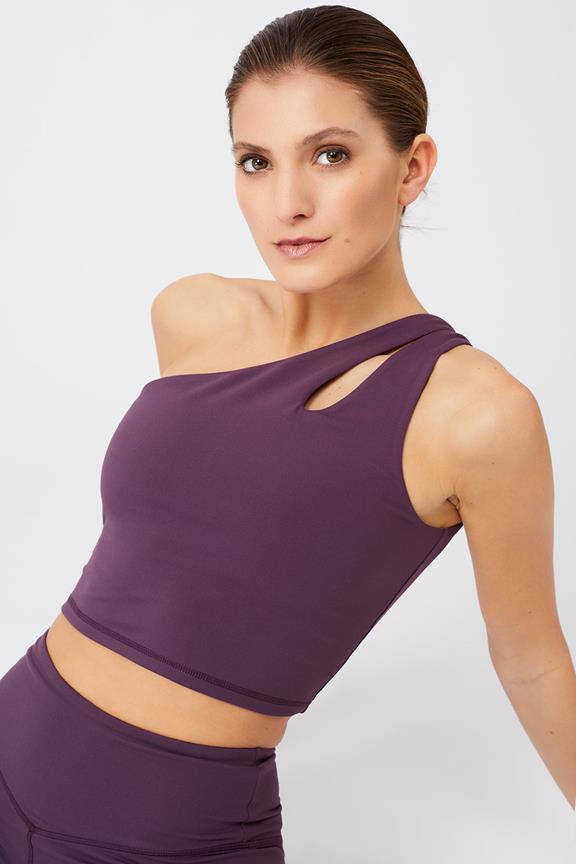 Cropped Top Shoulder Purple Passion via Shop Like You Give a Damn