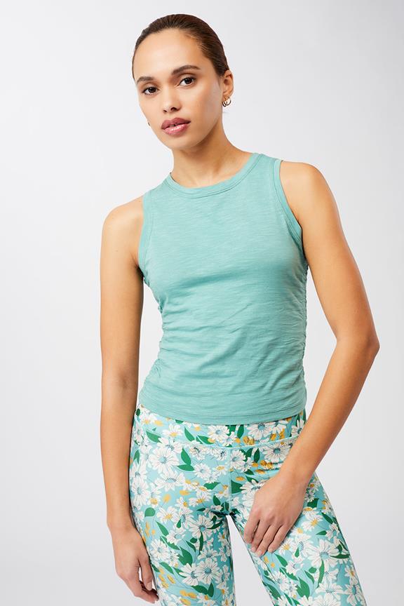 Top Cropped Ruffled Seafoam Light Green from Shop Like You Give a Damn