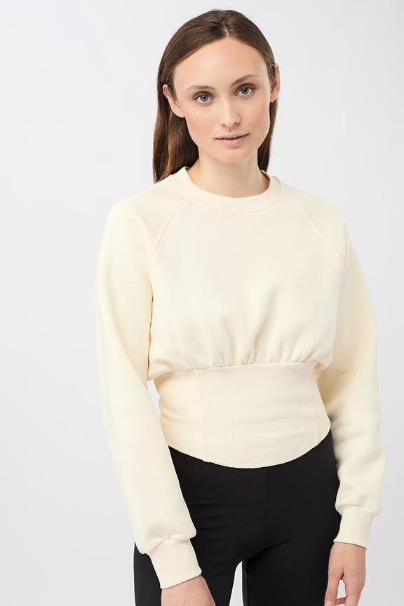 Sweater Cropped Vanilla Cream via Shop Like You Give a Damn