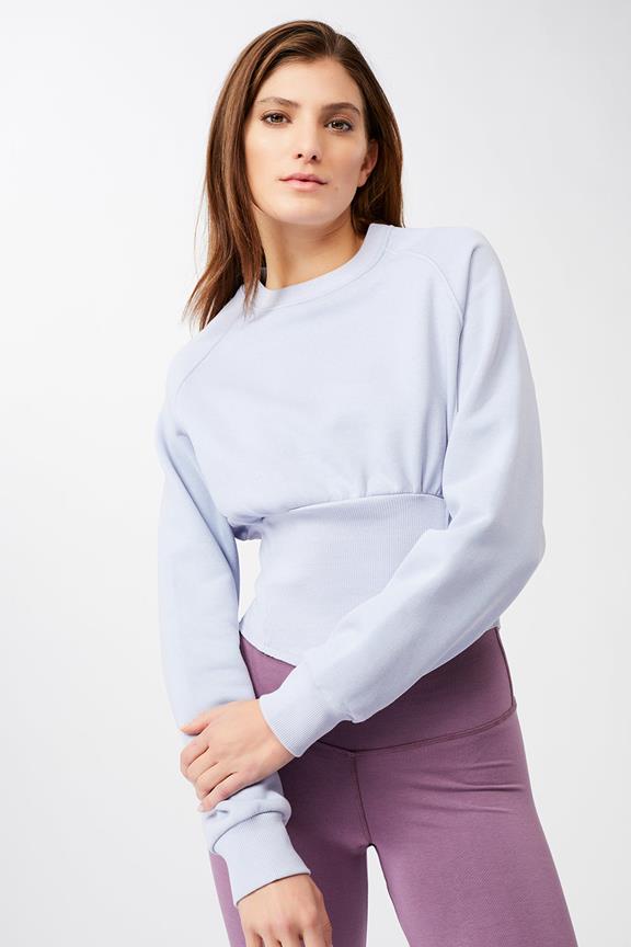 Sweater Cropped Grey Lavender from Shop Like You Give a Damn