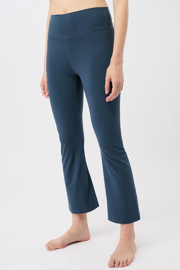 Broek Cropped Flared Donker Pepermunt from Shop Like You Give a Damn