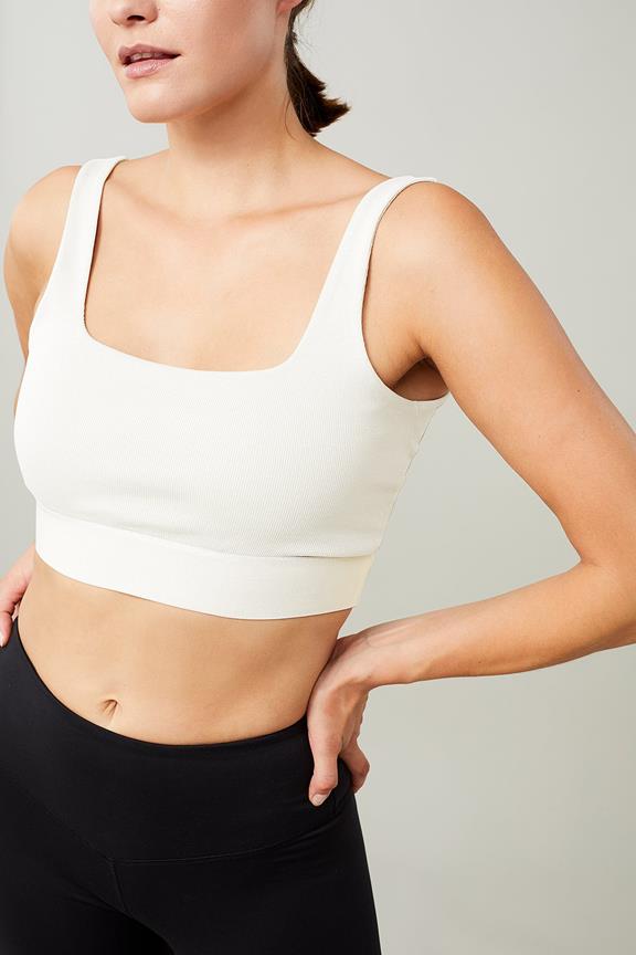 Bra Ribbed White via Shop Like You Give a Damn