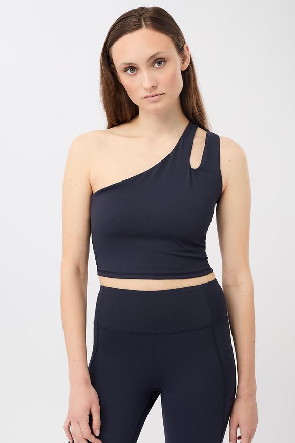 Cropped Top Shoulder Night Sky Navy via Shop Like You Give a Damn