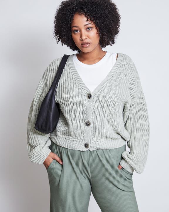 Dikke Cardigan Lena Vintage Groen from Shop Like You Give a Damn