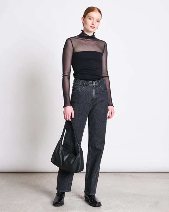 Turtleneck Mesh Pluie Zwart from Shop Like You Give a Damn