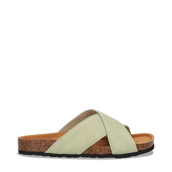 Sandals Samui Vegan Eco-Leather Green via Shop Like You Give a Damn