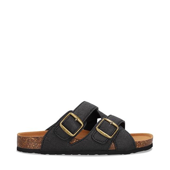 Sandals Samet Vegan Eco-Leather Black via Shop Like You Give a Damn