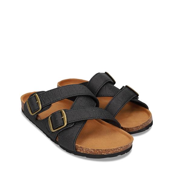 Sandals Samet Vegan Eco-Leather Black from Shop Like You Give a Damn