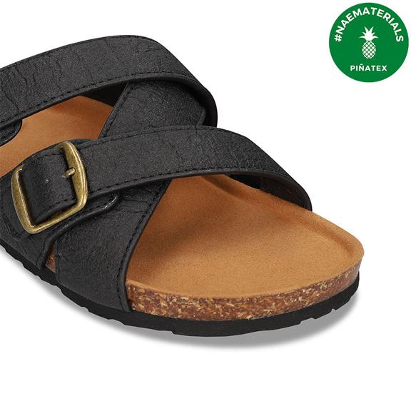 Sandals Samet Vegan Eco-Leather Black from Shop Like You Give a Damn