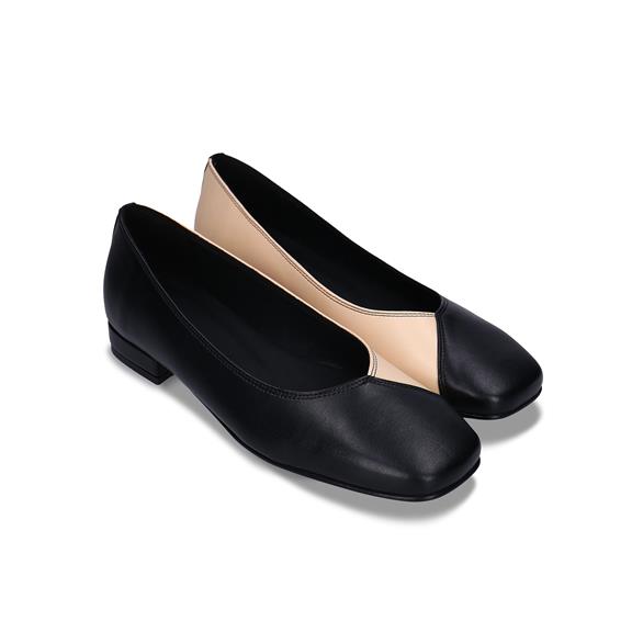 Ballerinas Pam Vegan Eco-Leather Beige/Black via Shop Like You Give a Damn