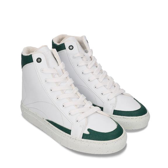 Sneakers London Vegan Eco-Leather White/Green from Shop Like You Give a Damn