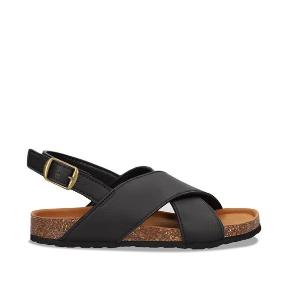 Sandalen Lanta Vegan Eco-Leer Zwart via Shop Like You Give a Damn