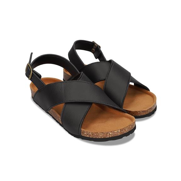 Sandals Lanta Vegan Eco-Leather Black from Shop Like You Give a Damn