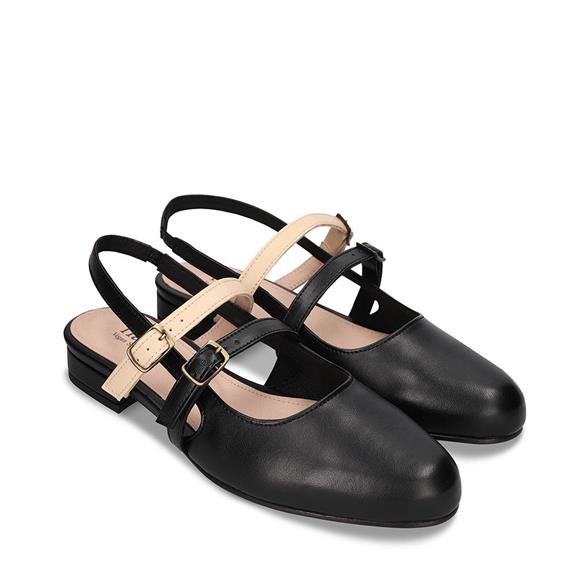 Ballerina's Juno Vegan Eco-Leer Beige/Zwart from Shop Like You Give a Damn