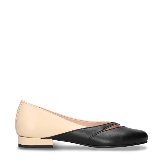 Ballerinas Deme Vegan Eco-Leather Beige/Black from Shop Like You Give a Damn