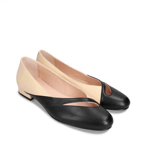 Ballerina's Deme Vegan Eco-Leer Beige/Zwart from Shop Like You Give a Damn