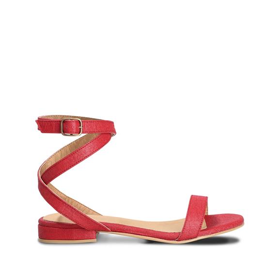 Sandalen Basil Vegan Eco-Leer Rood via Shop Like You Give a Damn