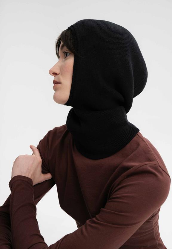 Balaclava Unisex Fine Knit Charvi Black from Shop Like You Give a Damn