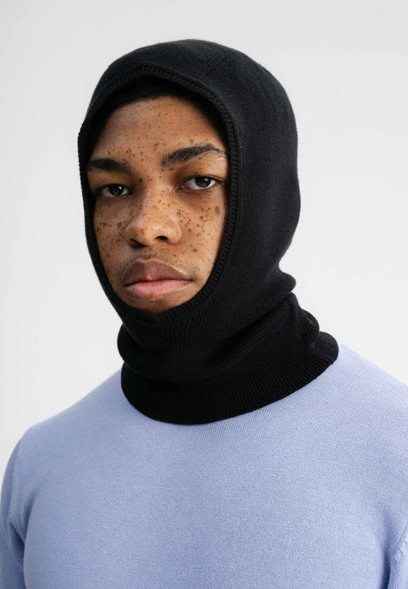 Balaclava Unisex Fine Knit Charvi Black from Shop Like You Give a Damn