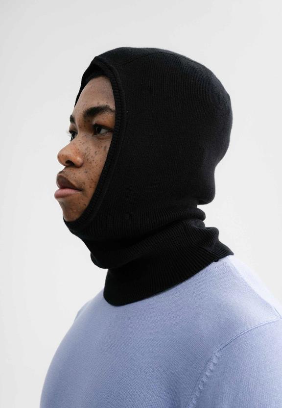 Balaclava Unisex Fine Knit Charvi Black from Shop Like You Give a Damn