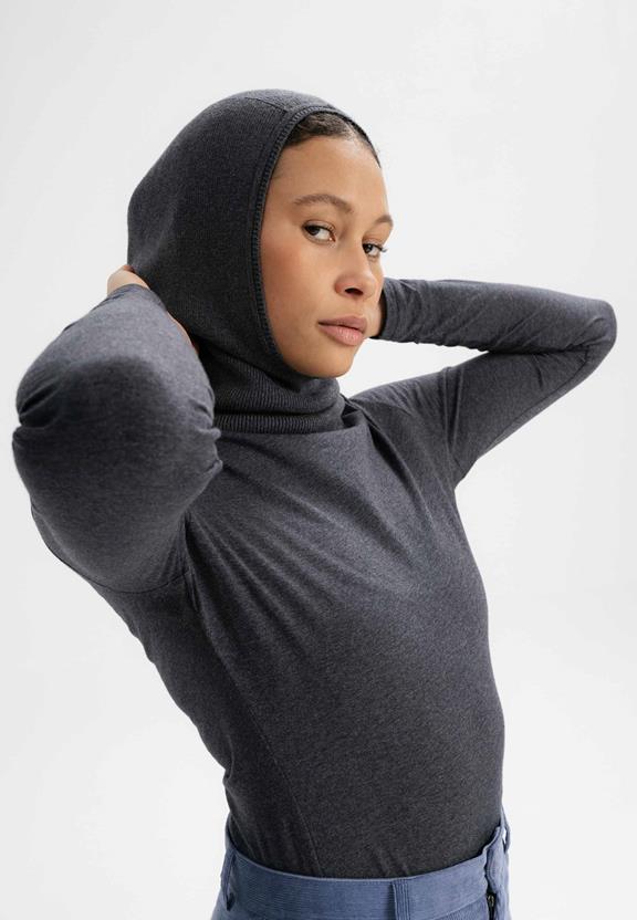 Balaclava Unisex Fine Knit Charvi Dark Grey via Shop Like You Give a Damn