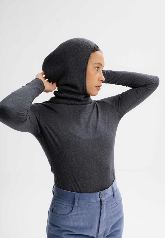 Balaclava Unisex Fine Knit Charvi Dark Grey from Shop Like You Give a Damn