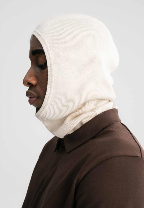 Balaclava Unisex Fine Knit Charvi Cream from Shop Like You Give a Damn