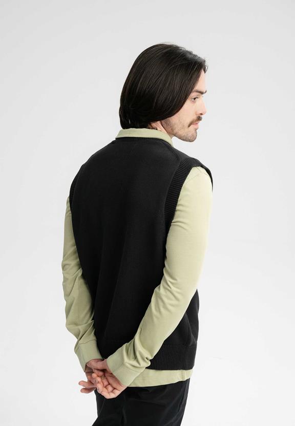 Knit Vest Lakesh Black from Shop Like You Give a Damn