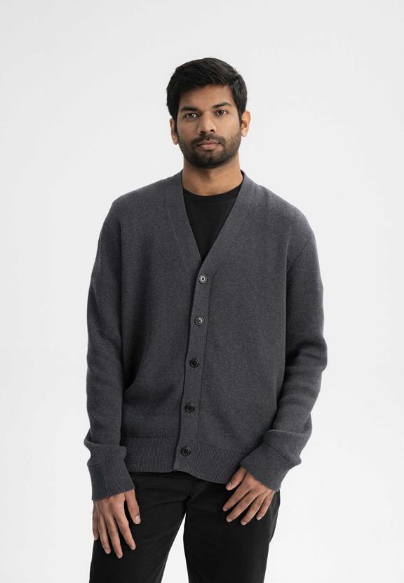 Knit Cardigan Jacquard Jaapak Dark Grey via Shop Like You Give a Damn