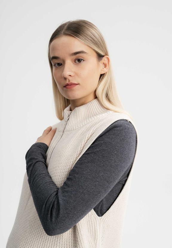 Knit Vest Turtleneck Gamini Cream from Shop Like You Give a Damn